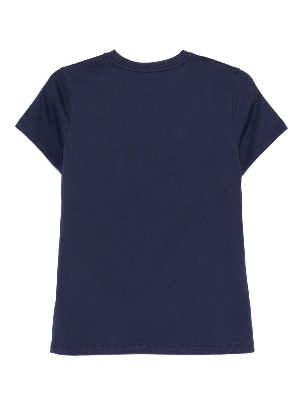 T-shirt per bambini Moschino Kids blu con stampa Teddy Bear - Rubino Kids