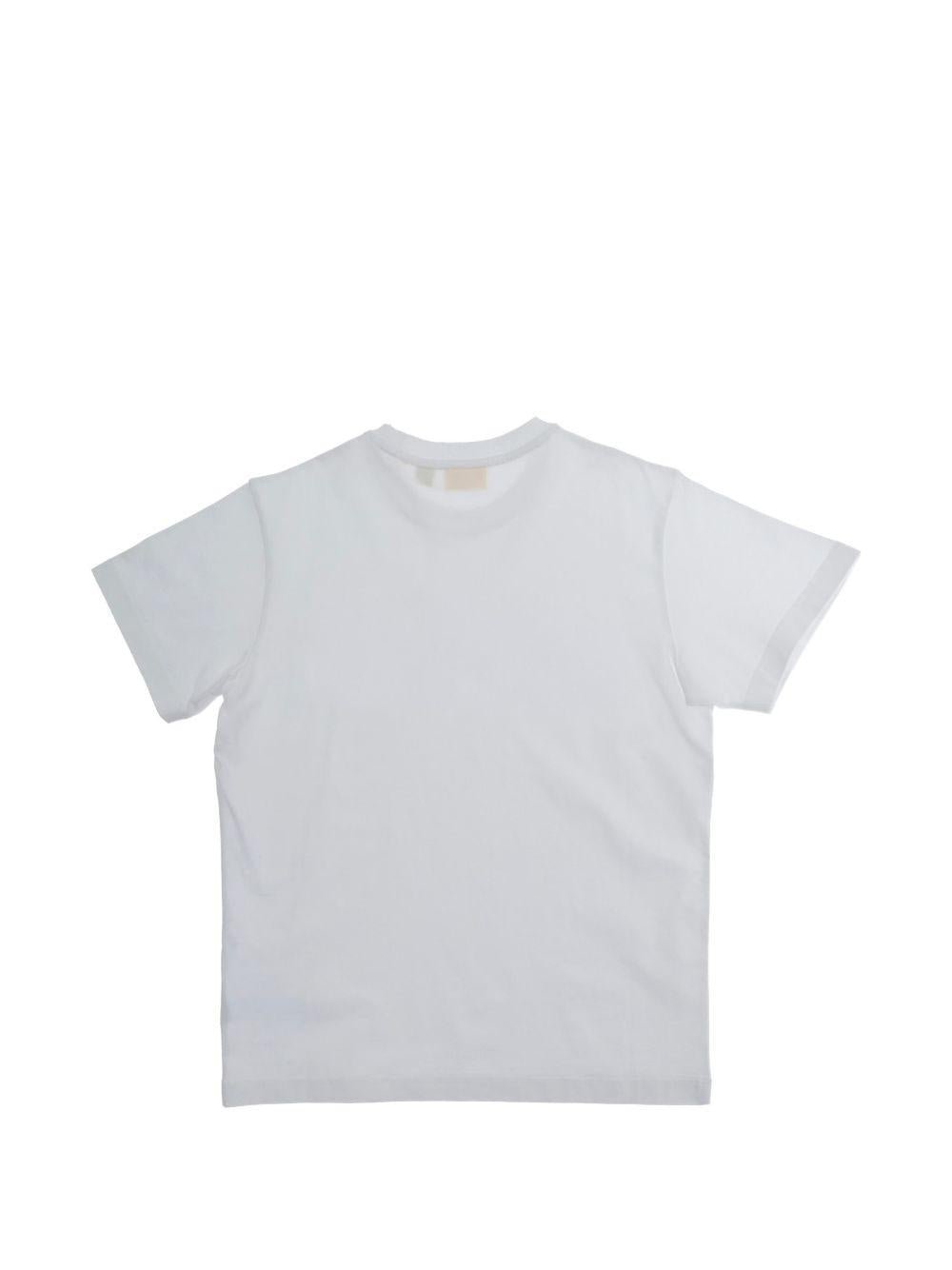 T-shirt per bambini Off - White Kids bianca con logo sul davanti - Rubino Kids