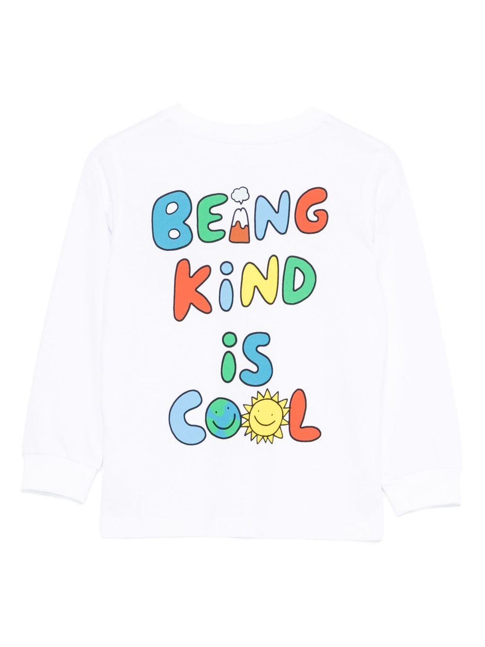 T-shirt per bambini Stella McCartney Kids bianco con stampa grafica - Rubino Kids