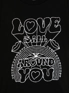 T-shirt per bambini Stella McCartney Kids nera con stampa sul davanti - Rubino Kids