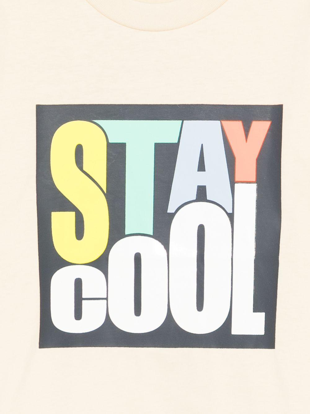 T-shirt per bambino Billieblush gialla con scritta "Stay cool" sul davanti - Rubino Kids