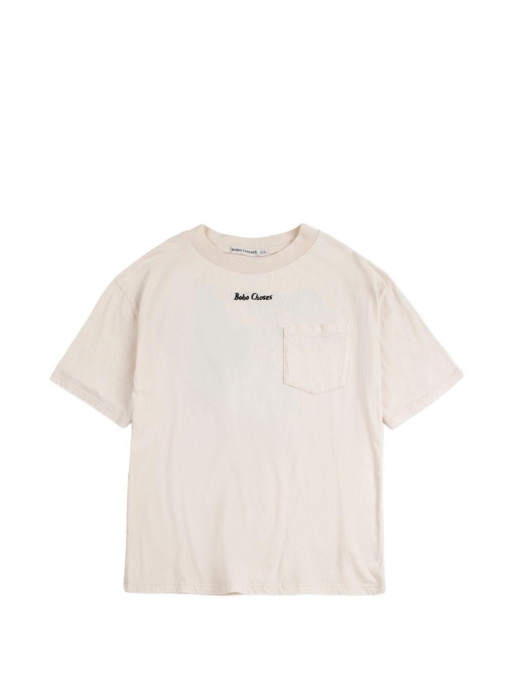 T-shirt per bambino Bobo Choses beige con stampa grafica "Rapid Radish" - Rubino Kids