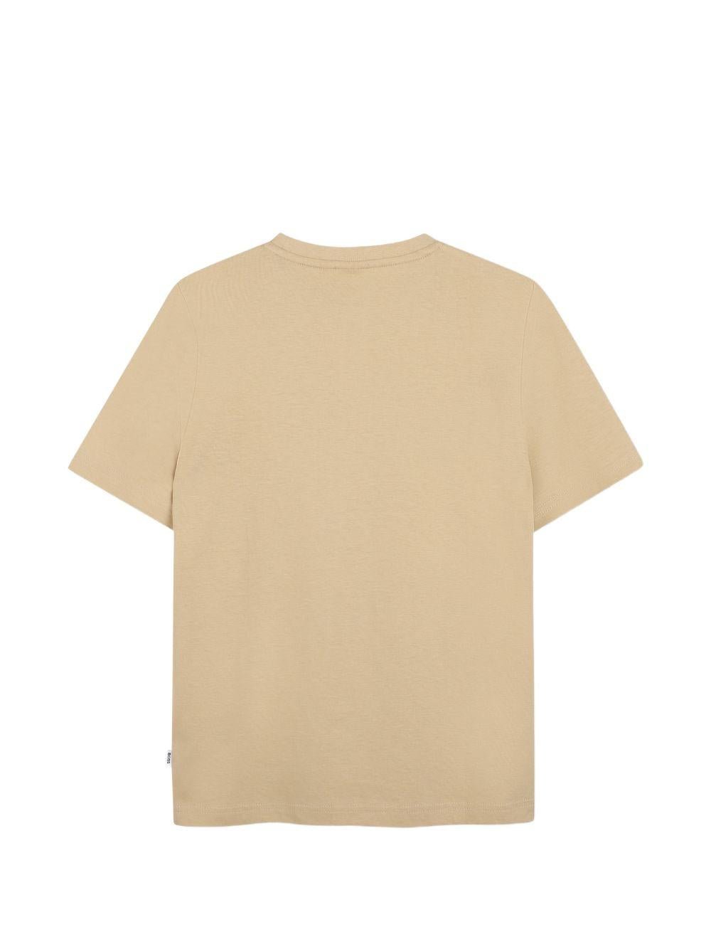 T-shirt per bambino Boss Kids beige con stampa grafica - Rubino Kids