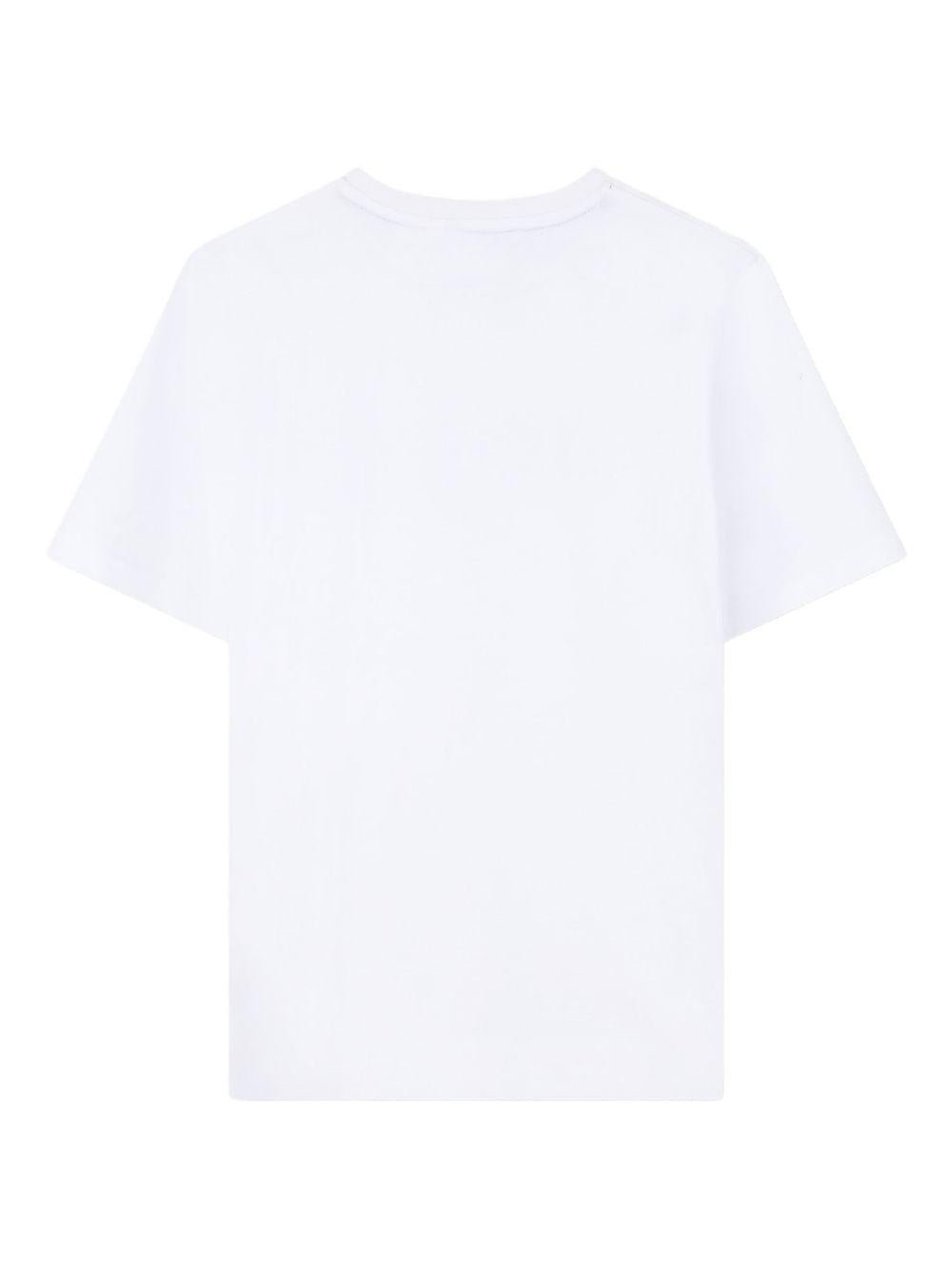T-shirt per bambino Boss Kids bianco con stampa grafica - Rubino Kids