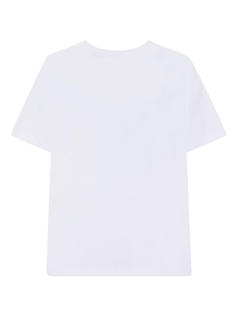 T-shirt per bambino Boss Kids bianco con stampa grafica - Rubino Kids