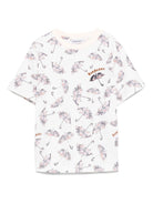 T-shirt per bambino Burberry Kids bianca con stampa ombrello - Rubino Kids
