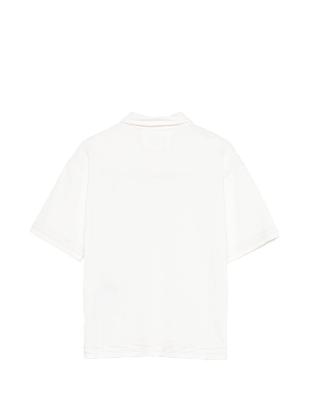 T-shirt per bambino C.P. Company Kids bianca con colletto stile polo - Rubino Kids