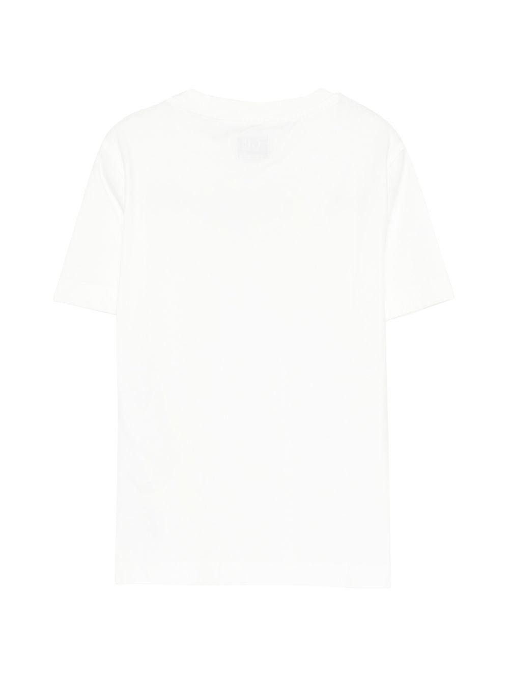 T-shirt per bambino C.P. Company Kids bianca con logo sul davanti - Rubino Kids