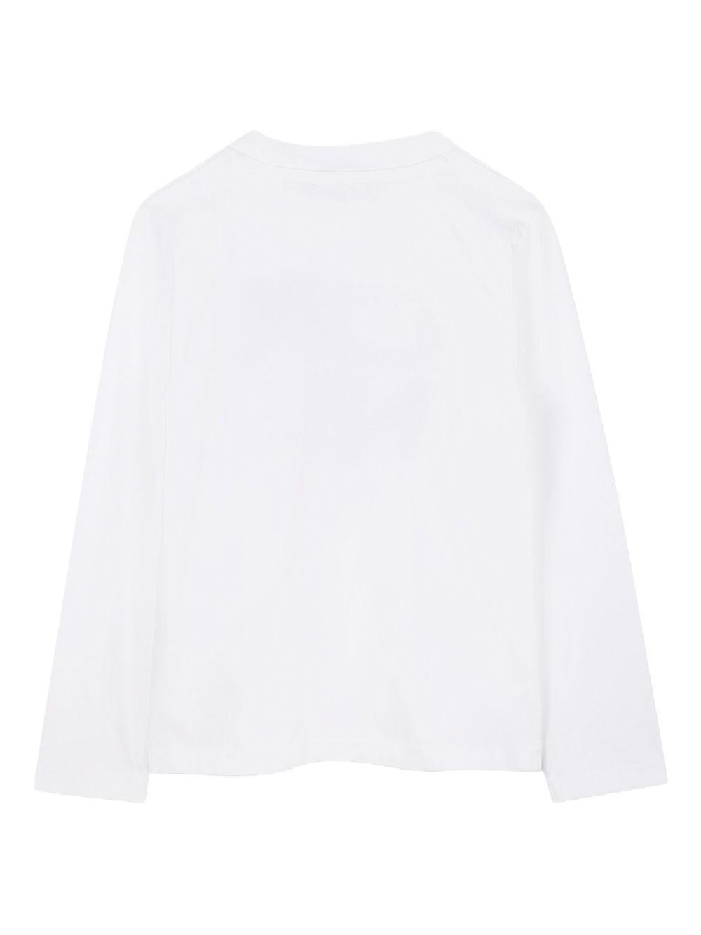 T-shirt per bambino DKNY Kids bianca con logo - Rubino Kids