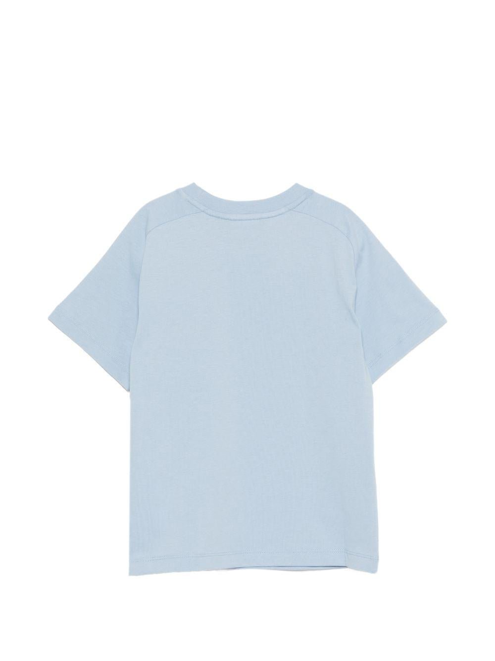 T-shirt per bambino Emporio Armani Kids azzrra con taschino sul petto - Rubino Kids