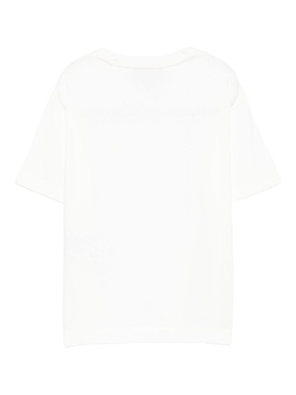 T-shirt per bambino Emporio Armani Kids bianca con stampa grafica - Rubino Kids