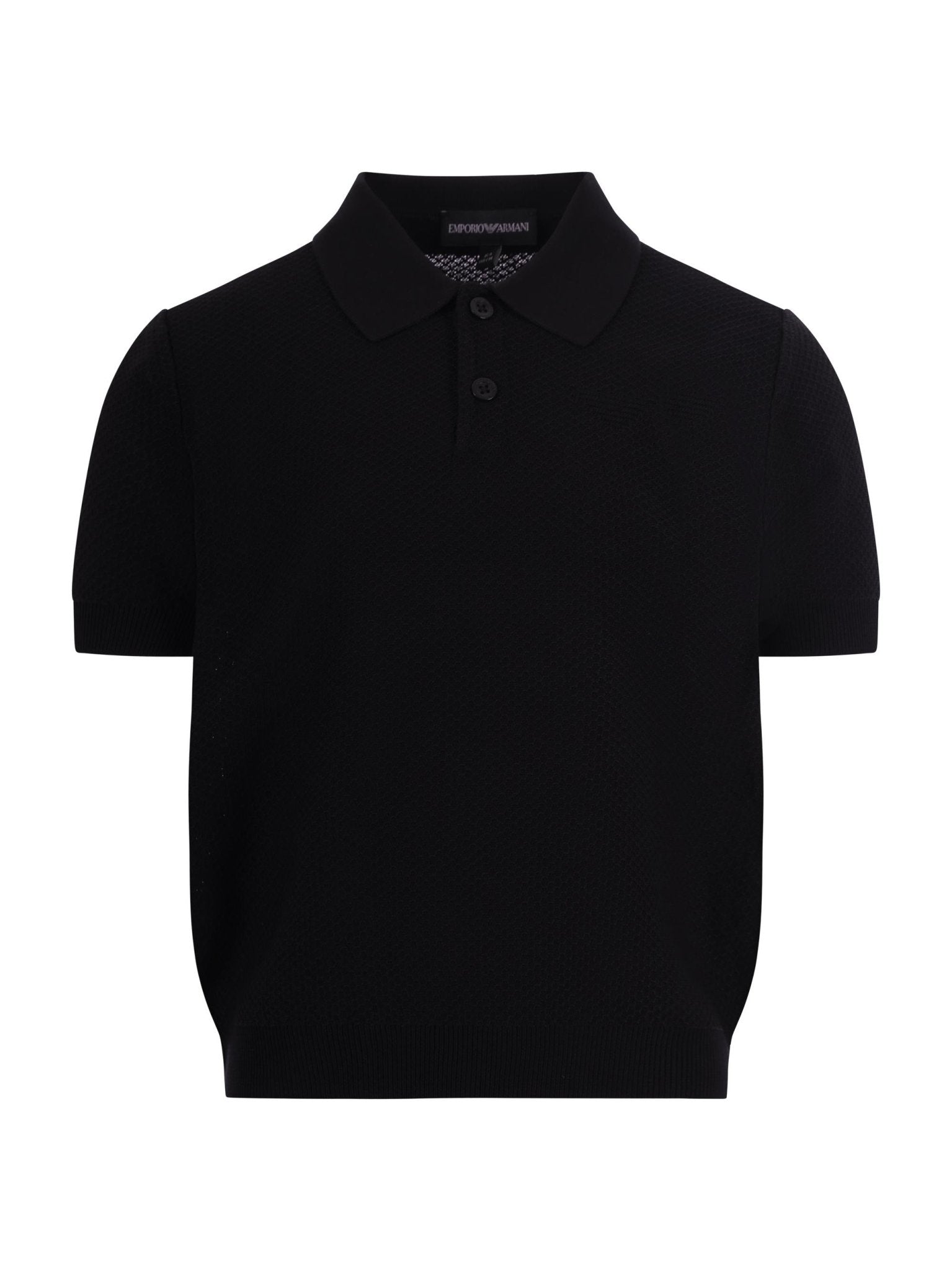 T-shirt per bambino Emporio Armani Kids blu con colletto stile polo - Rubino Kids