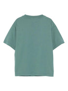 T-shirt per bambino Emporio Armani Kids verde con logo in rilievo - Rubino Kids