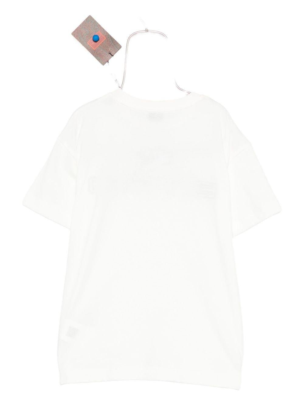 T-shirt per bambino ETRO KIDS bianca con logo sul davanti - Rubino Kids