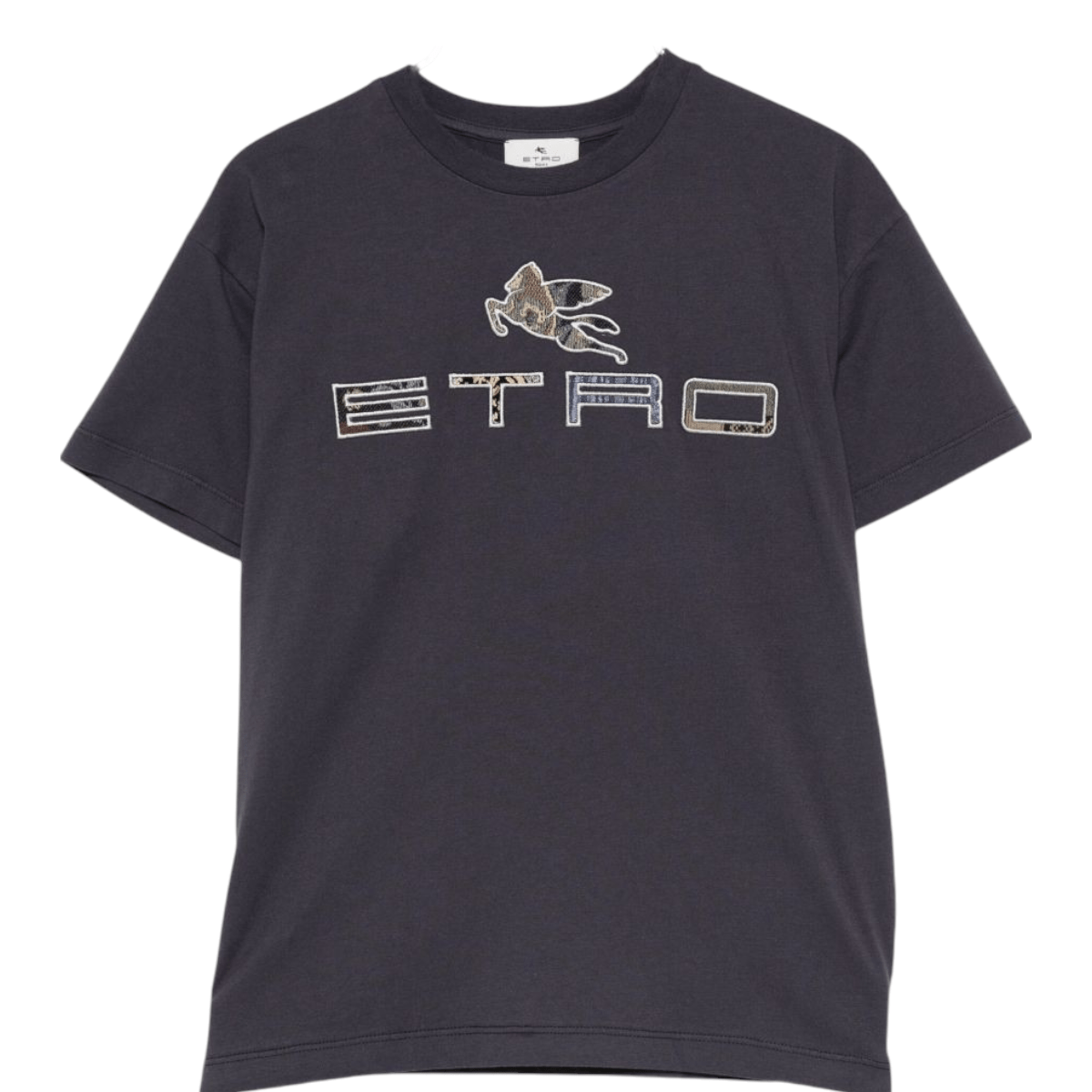 T-shirt per bambino ETRO KIDS blu con logo sul davanti - Rubino Kids
