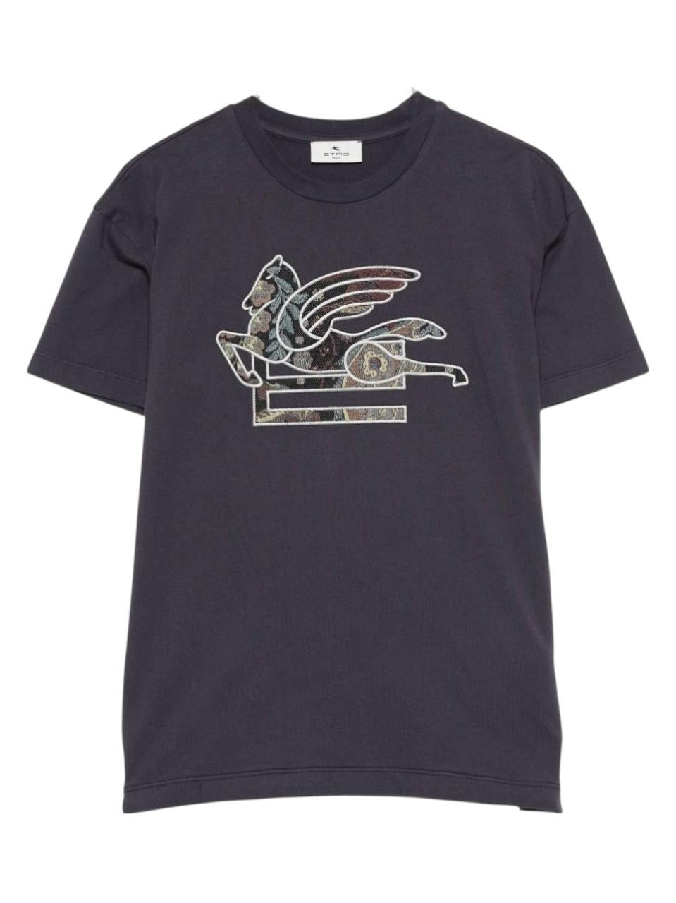 T-shirt per bambino ETRO KIDS blu con motivo Pegaso - Rubino Kids