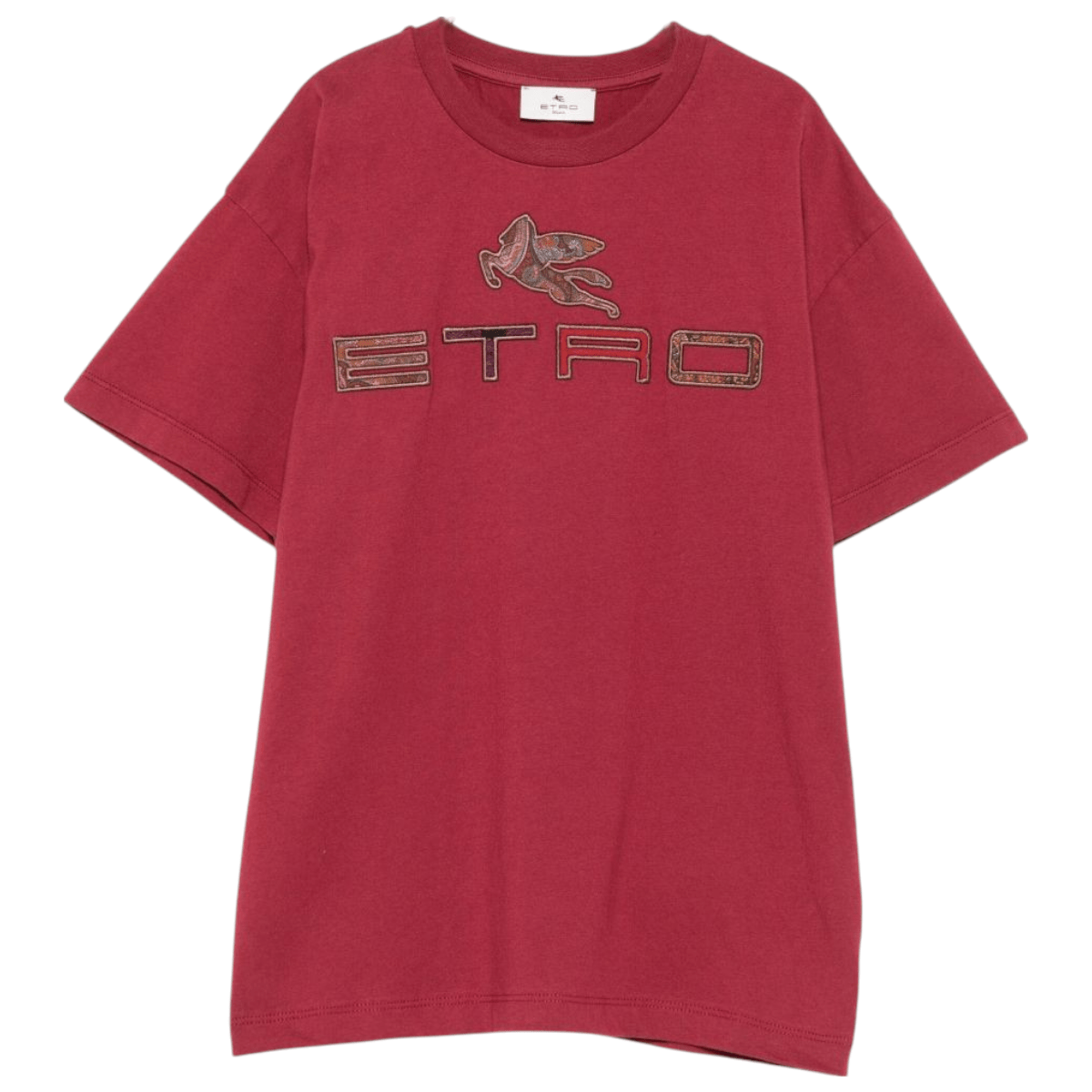 T-shirt per bambino ETRO KIDS rossa con logo sul davanti - Rubino Kids