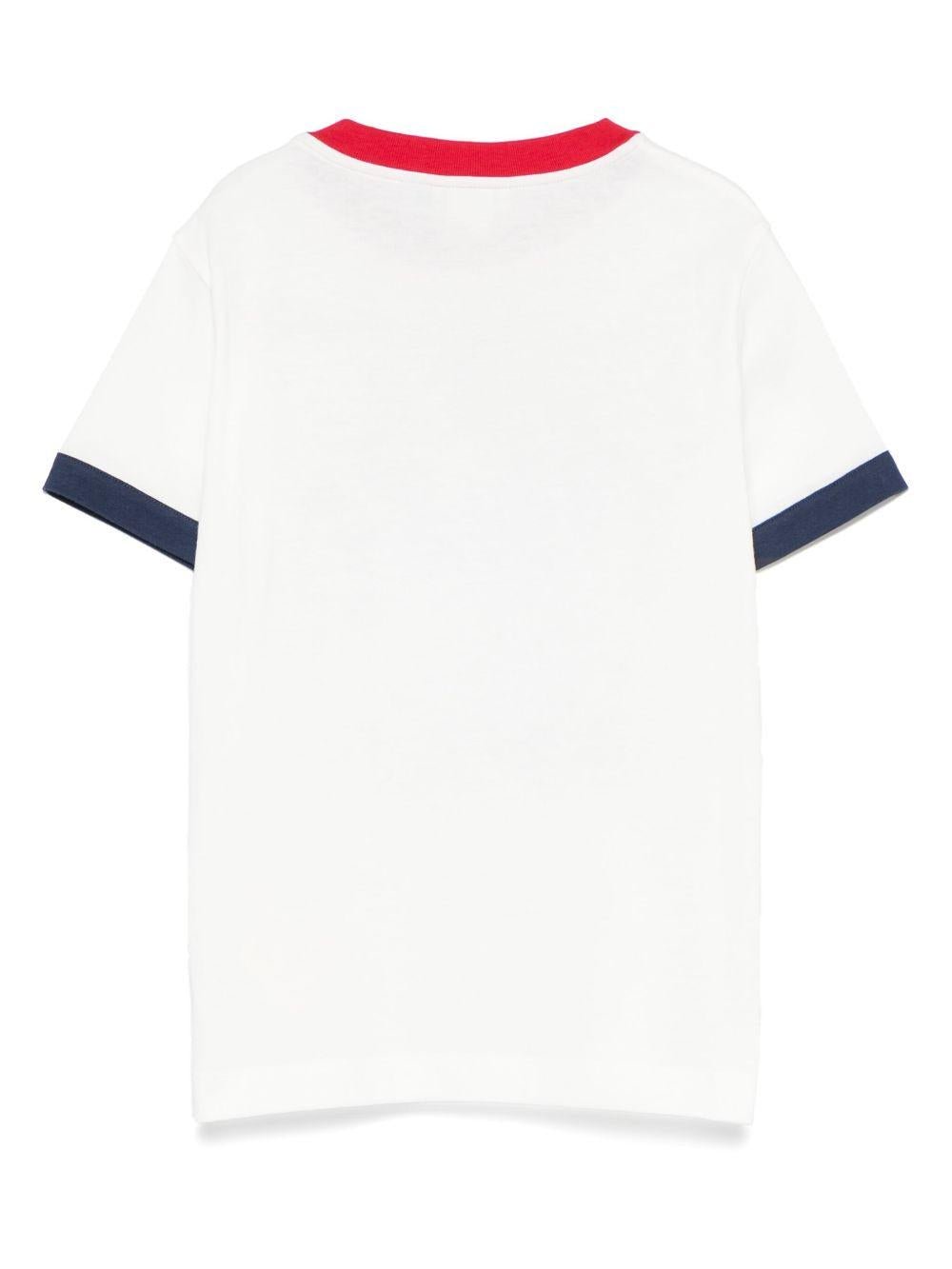 T-shirt per bambino Fendi Kids bianco con stampa grafica - Rubino Kids