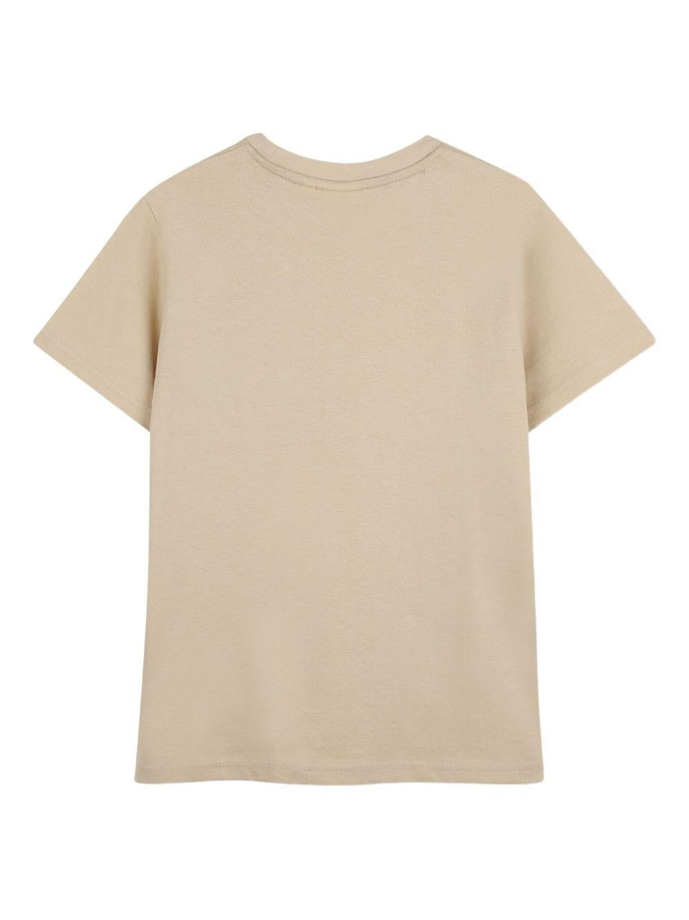 T-shirt per bambino Hugo Kids beige con taschino - Rubino Kids