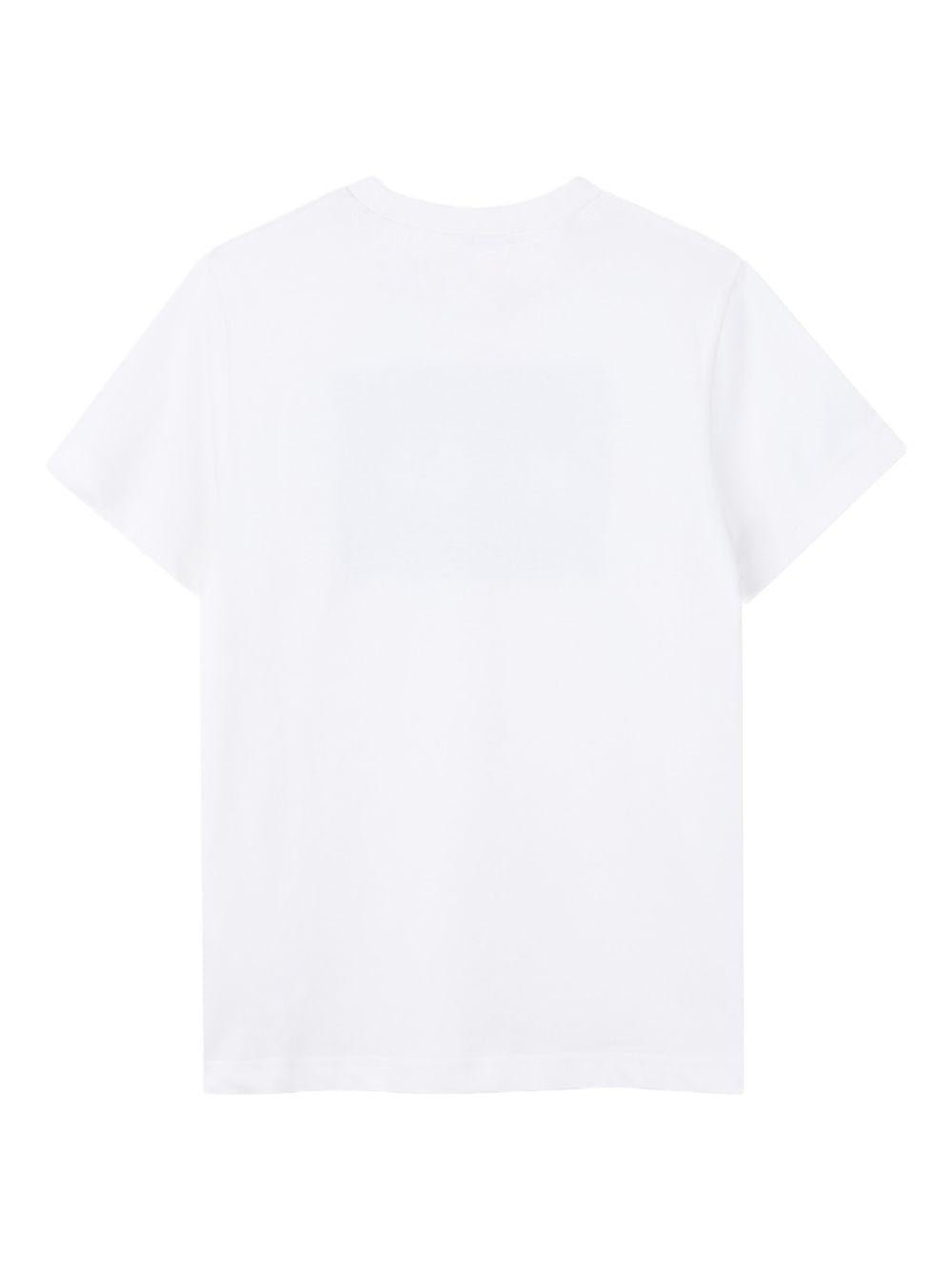 T-shirt per bambino Hugo Kids bianca con logo sul davanti - Rubino Kids