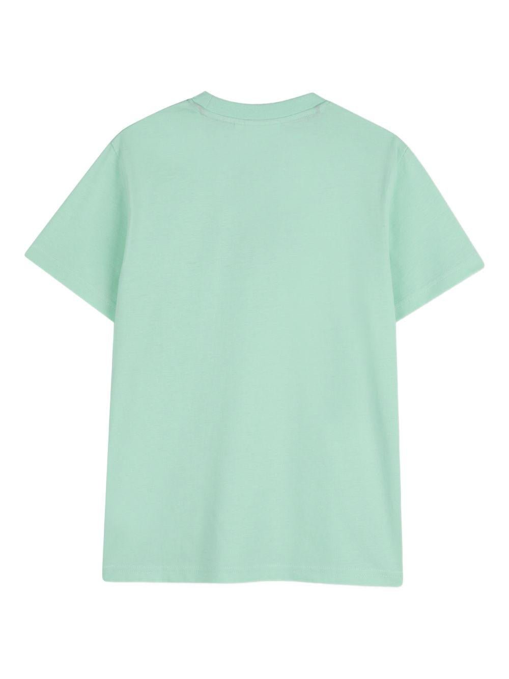 T-shirt per bambino Hugo Kids verde con logo goffrato - Rubino Kids