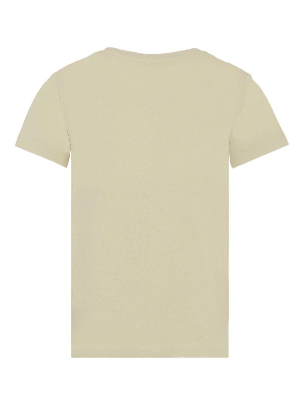 T-shirt per bambino John Richmond Junior beige con girocollo - Rubino Kids