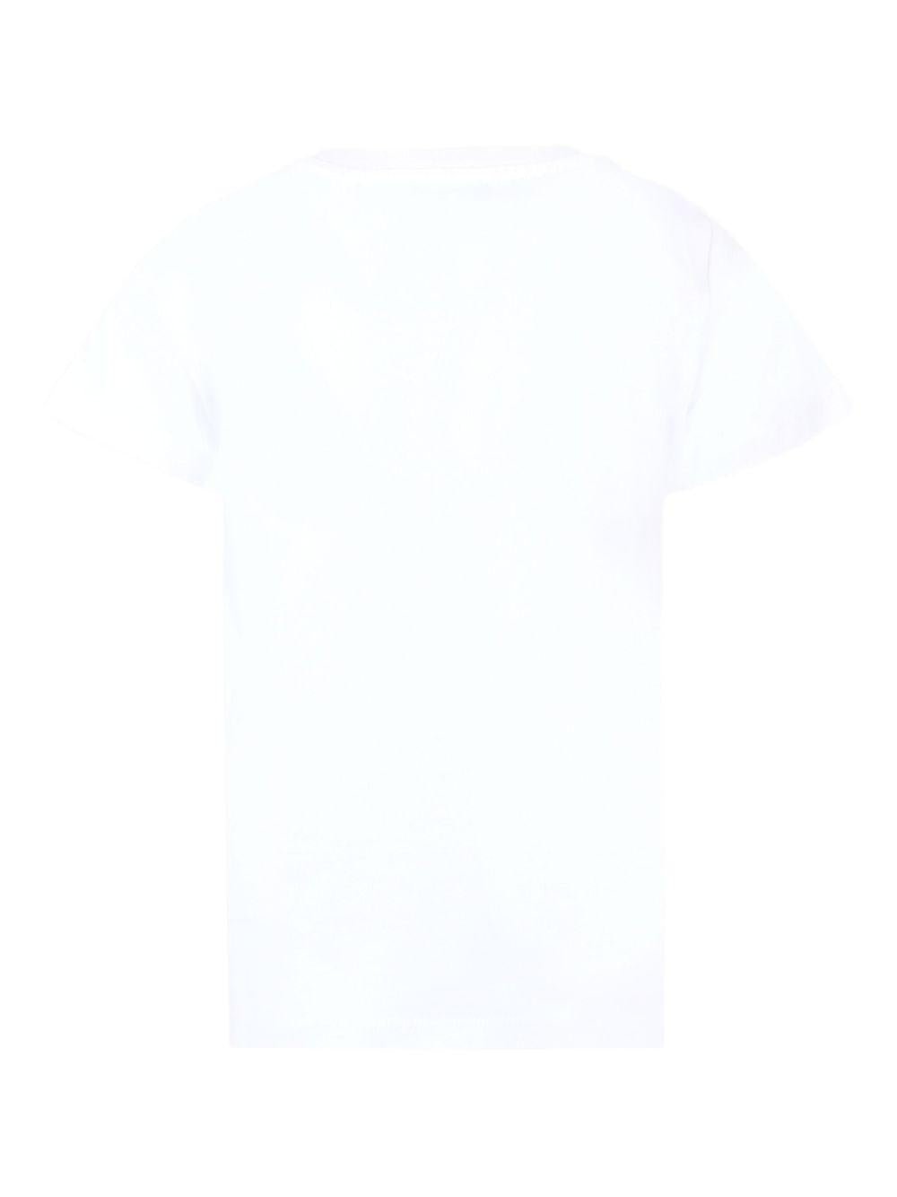 T-shirt per bambino John Richmond Junior bianca con logo - Rubino Kids