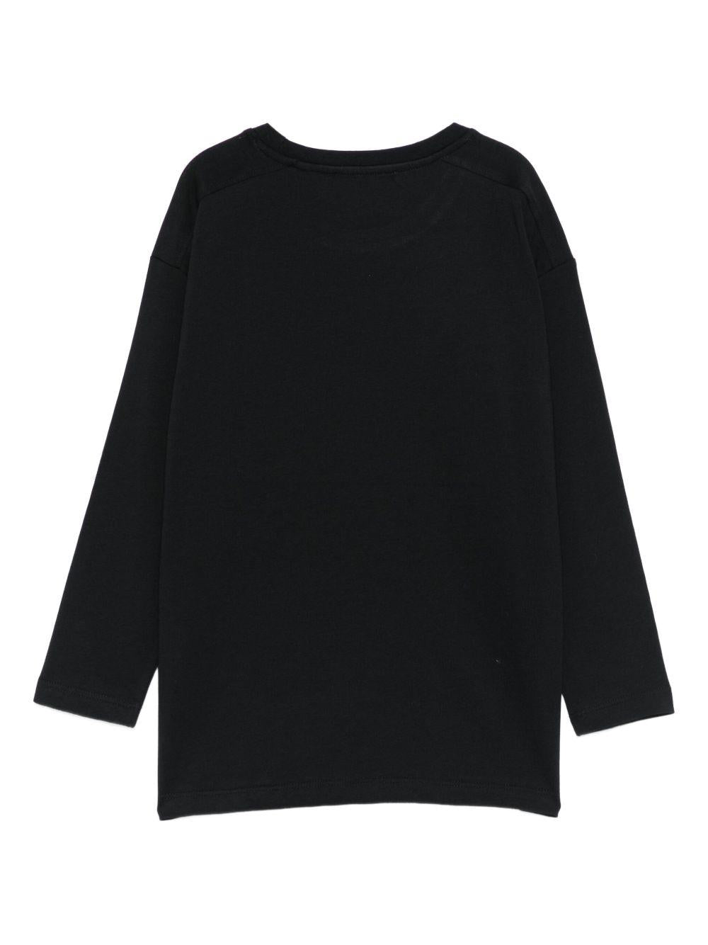 T-shirt per bambino John Richmond Junior nero con dettaglio logo - Rubino Kids