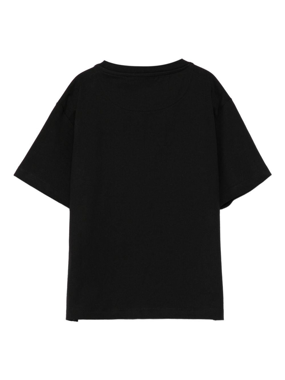 T-shirt per bambino John Richmond Junior nero con stampa grafica - Rubino Kids