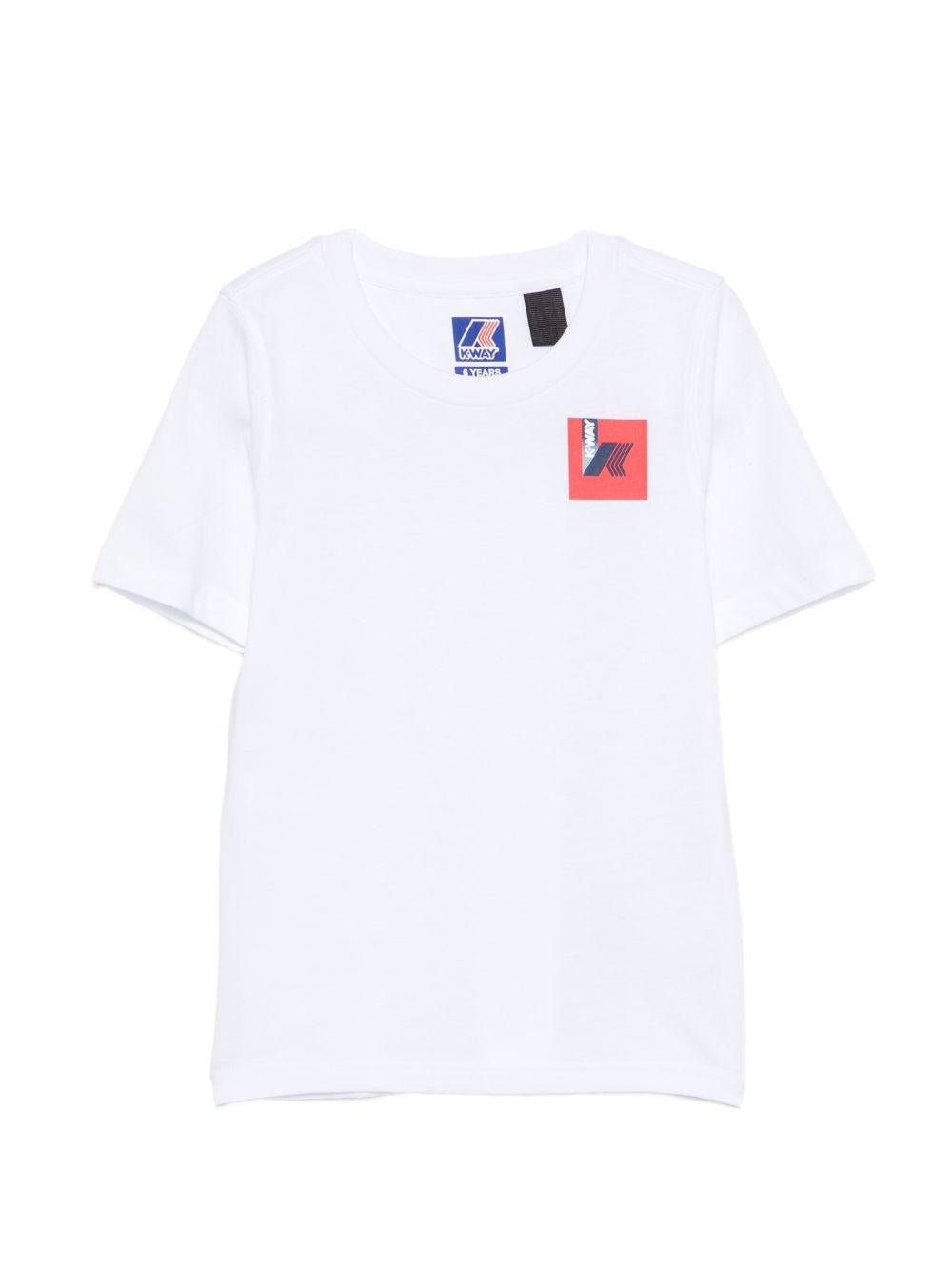 T-shirt per bambino K Way Kids bianca con stampa grafica - Rubino Kids