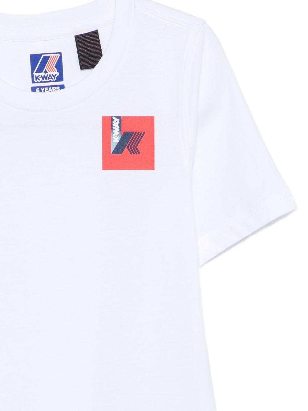 T-shirt per bambino K Way Kids bianca con stampa grafica - Rubino Kids