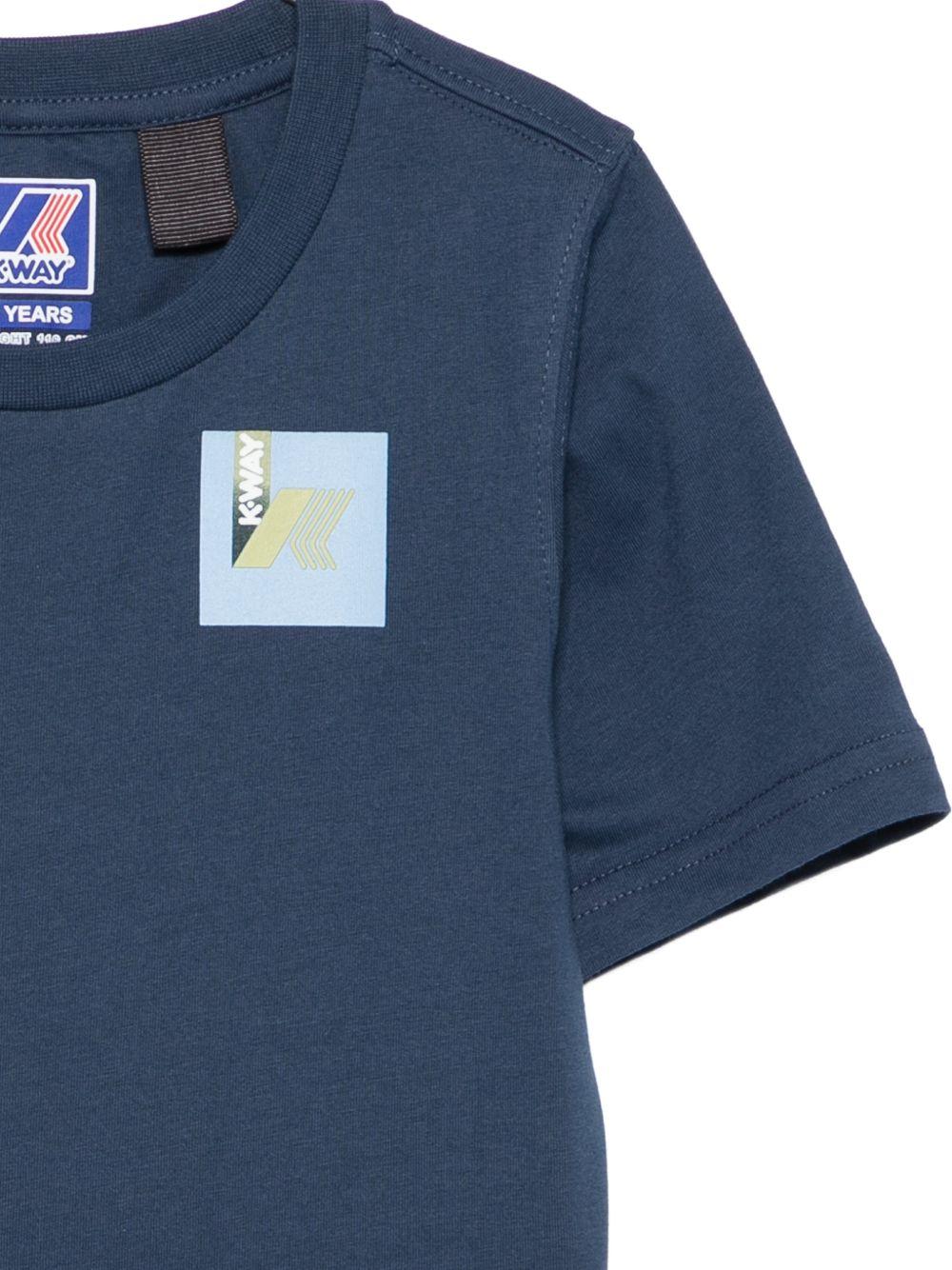 T-shirt per bambino K Way Kids blu con stampa grafica - Rubino Kids