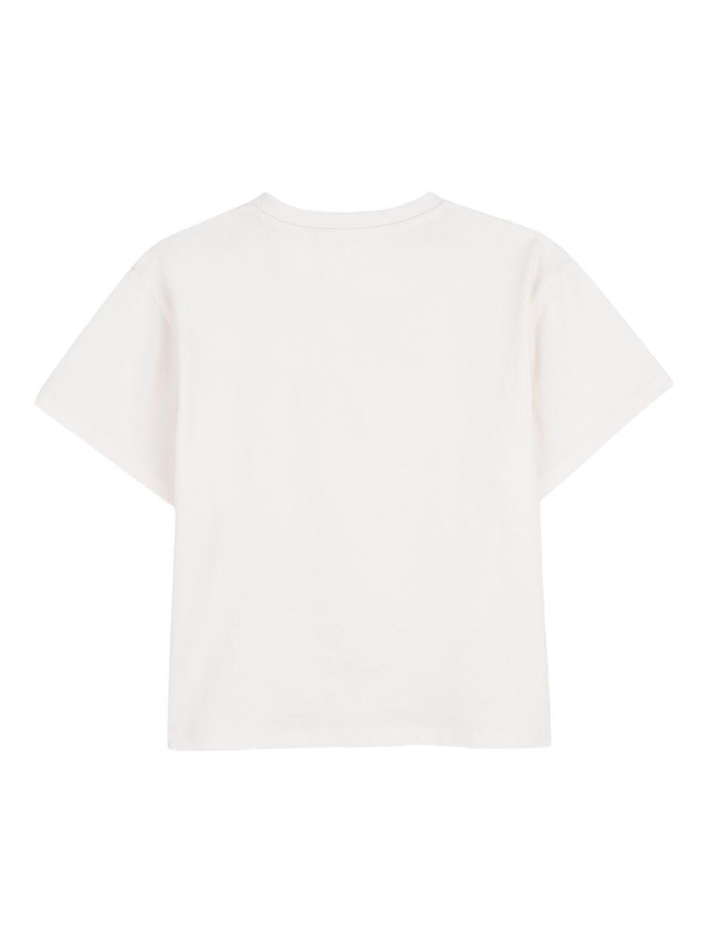 T-shirt per bambino Kenzo Kids bianca con dettaglio logo - Rubino Kids