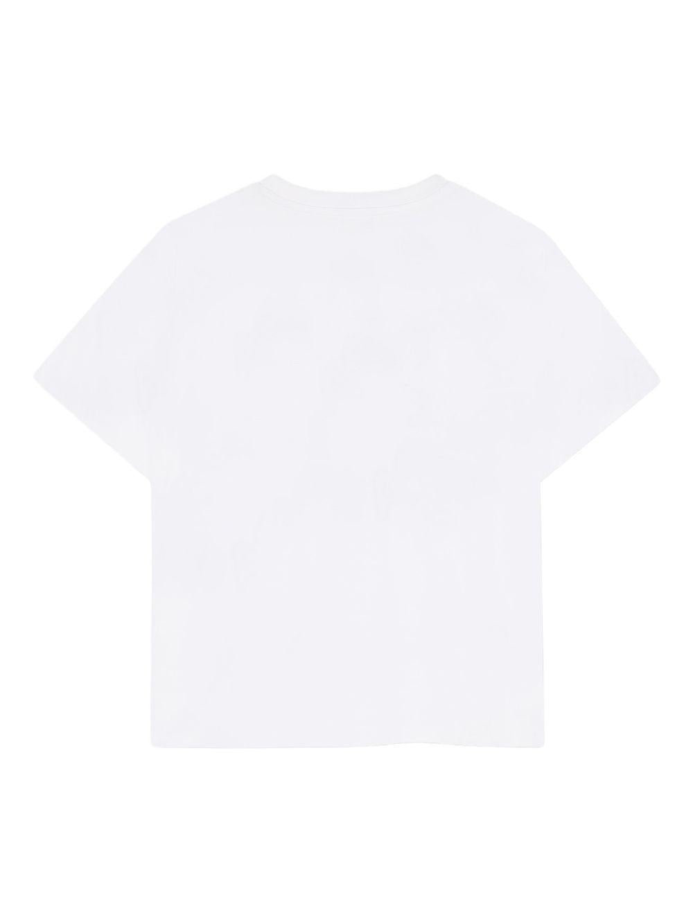 T-shirt per bambino Kenzo kids bianca con logo - Rubino Kids