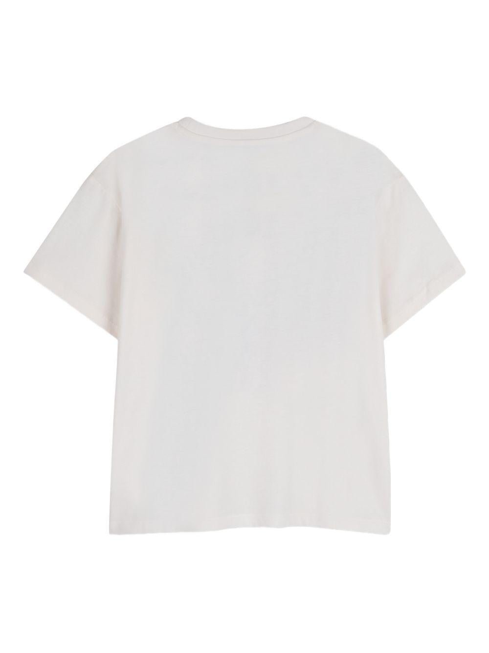 T-shirt per bambino Kenzo Kids bianca con stampa logo - Rubino Kids