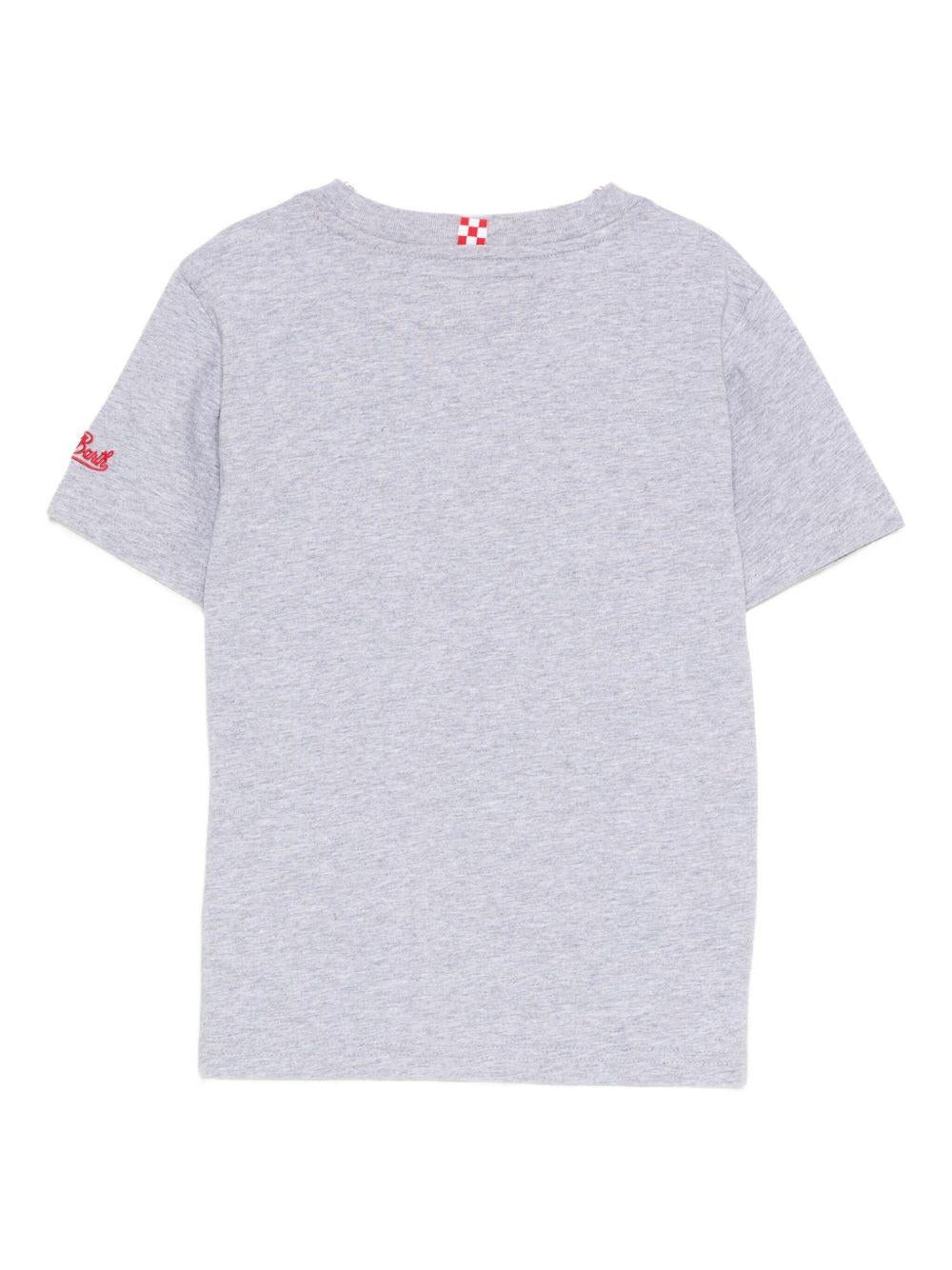 T-shirt per bambino MC2 Saint Barth Kids x Marvel grigio con stampa Avengers - Rubino Kids