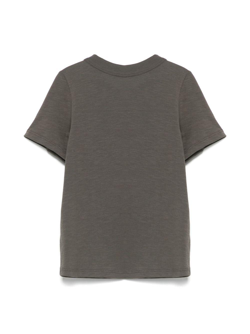 T-shirt per bambino Mini Rodini nero con ricamo gabbiano - Rubino Kids