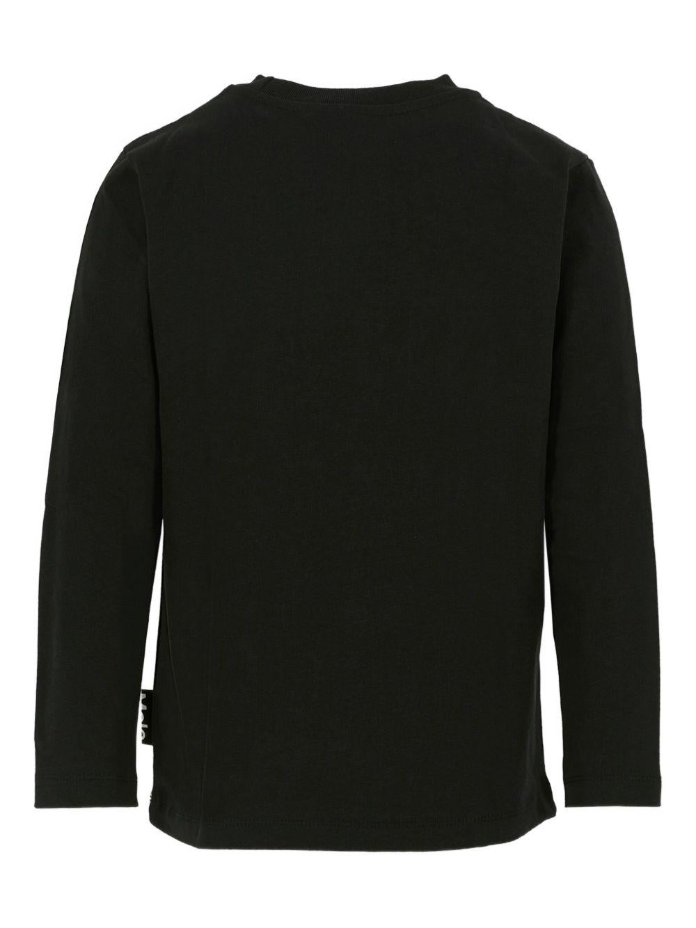 T-shirt per bambino Molo nera con stampa con due cagnolini - Rubino Kids