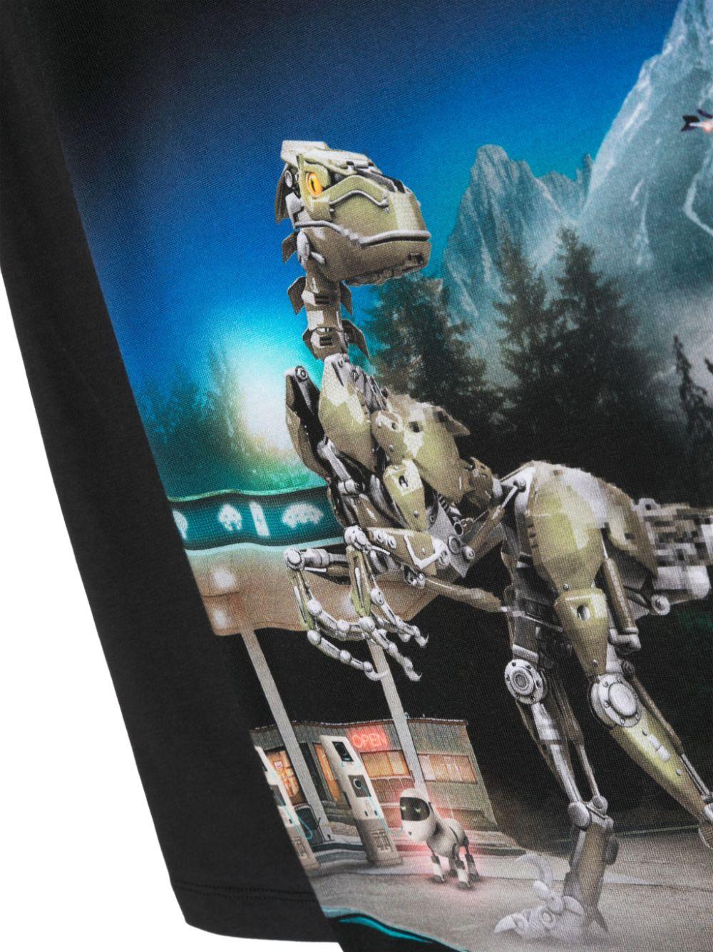 T-shirt per bambino Molo Reif nero con stampa grafica - Rubino Kids