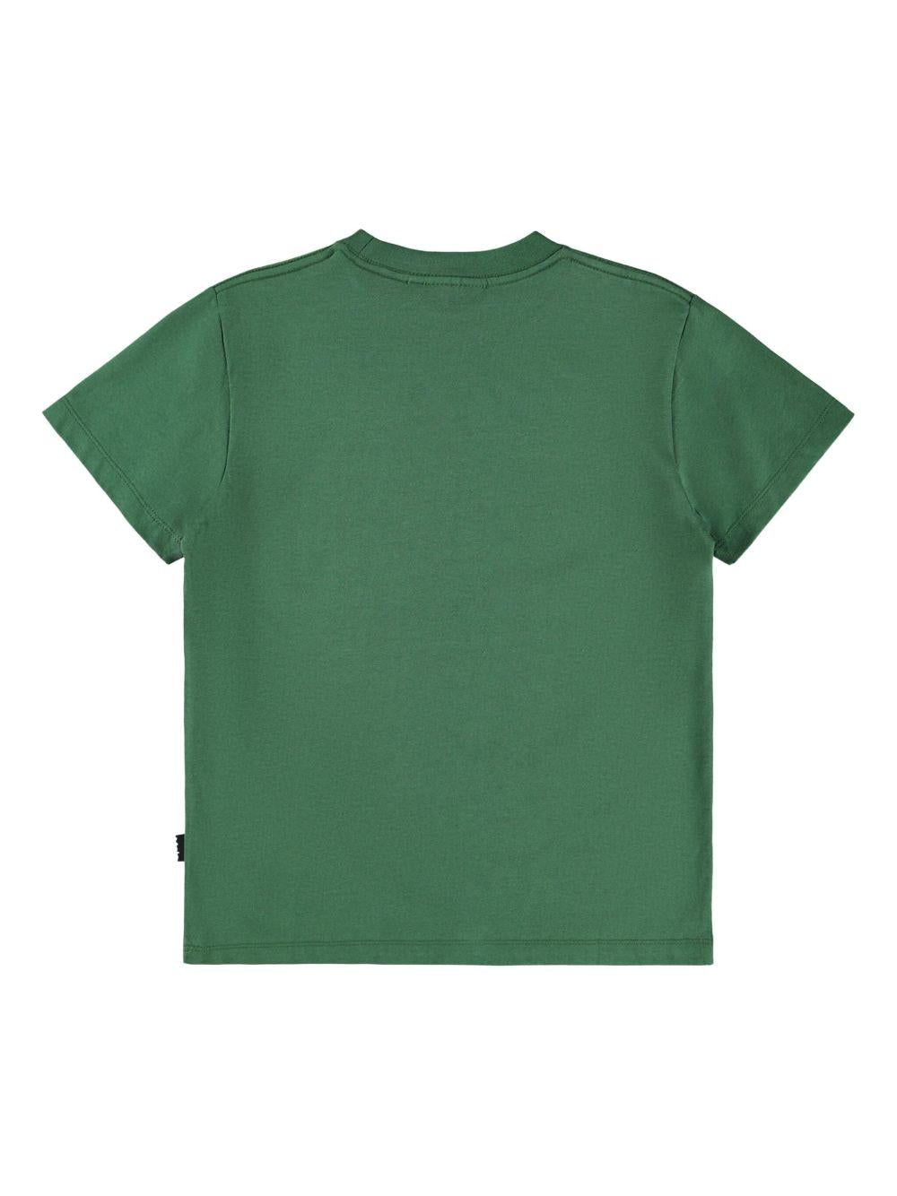 T-shirt per bambino Molo verde con stampa sul davanti - Rubino Kids
