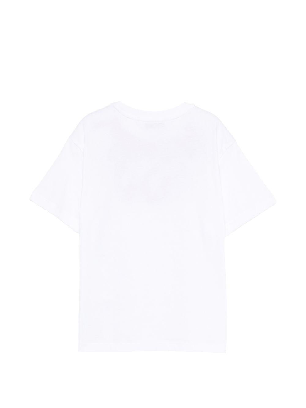 T-shirt per bambino MSGM Kids bianca con stampa grafica - Rubino Kids