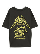 T-shirt per bambino MSGM Kids nero con stampa grafica - Rubino Kids