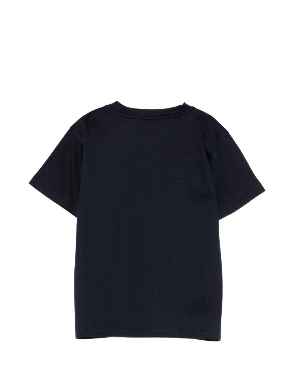 T-shirt per bambino Paolo Pecora Kids blu con maniche corte - Rubino Kids
