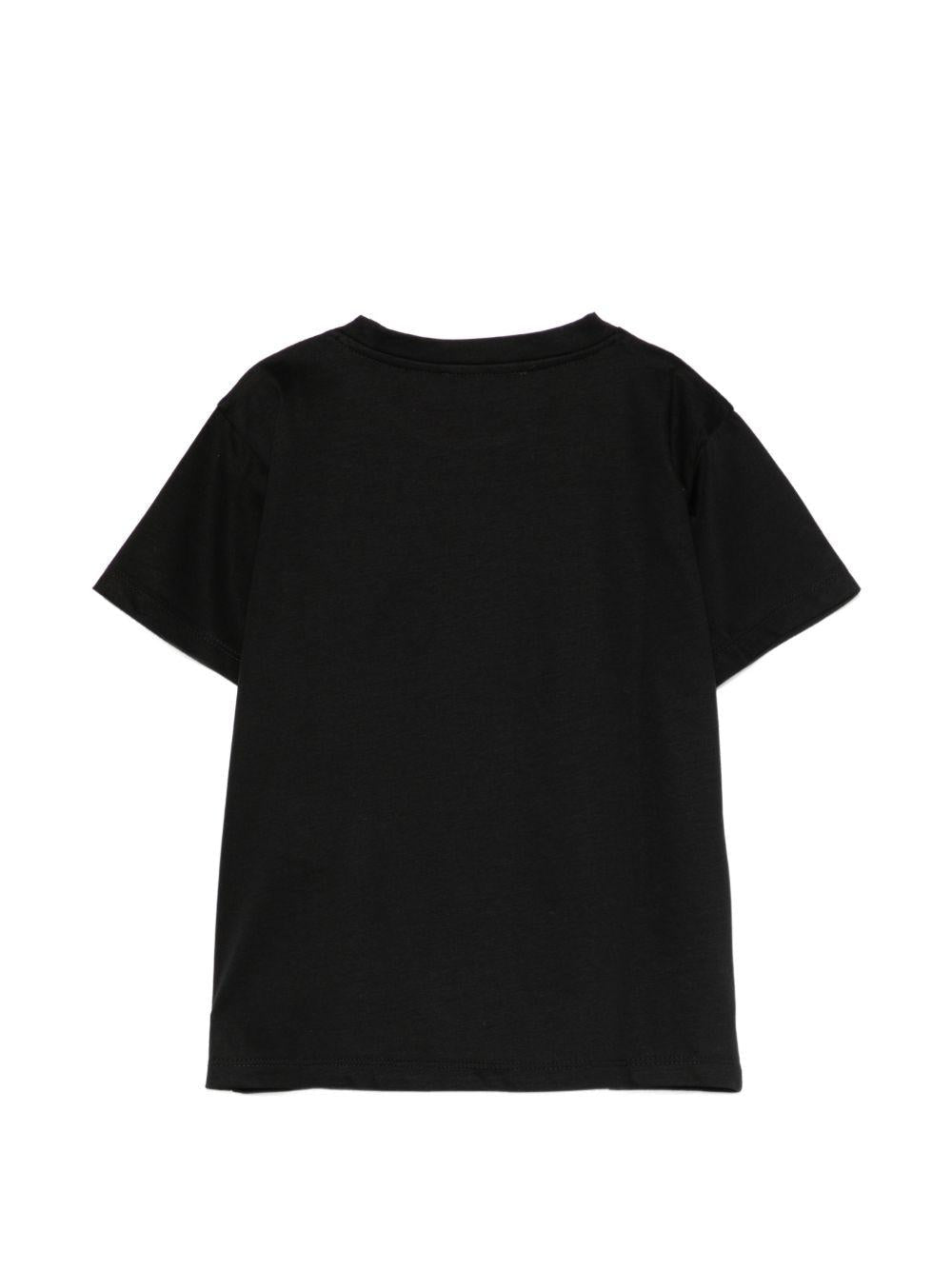 T-shirt per bambino Paolo Pecora Kids nero con maniche corte - Rubino Kids