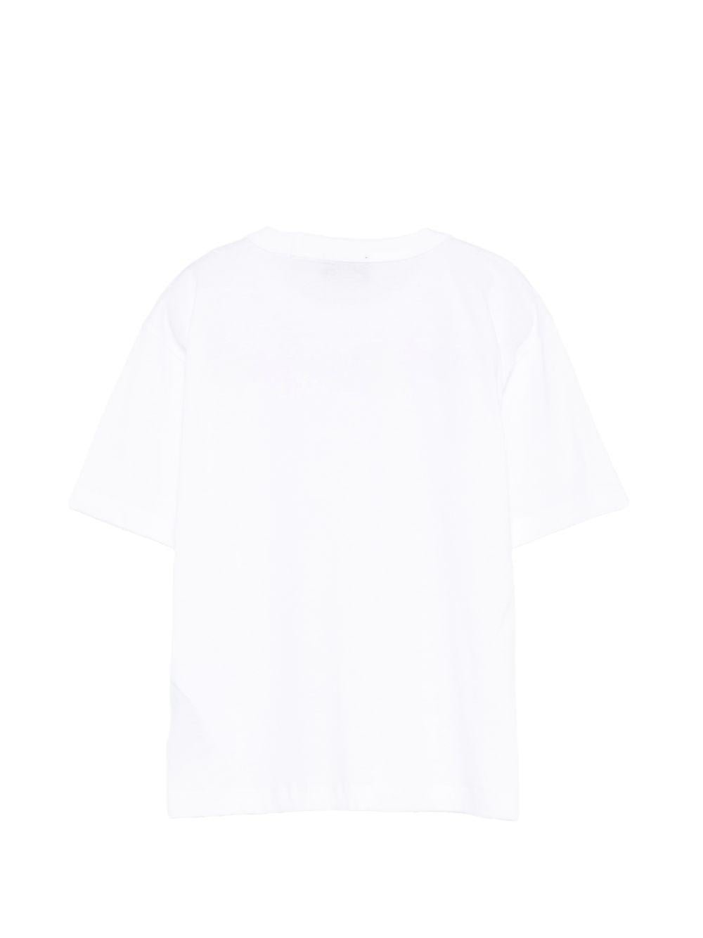 T-shirt per bambino Paul & Shark Kids bianca con logo sul davanti - Rubino Kids