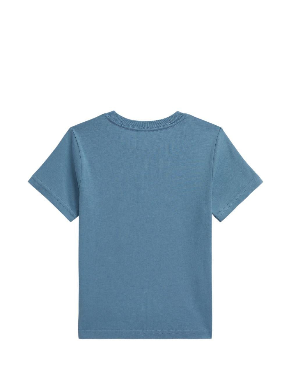 T-shirt per bambino Polo Ralph Lauren Kids blu con stampa grafica - Rubino Kids