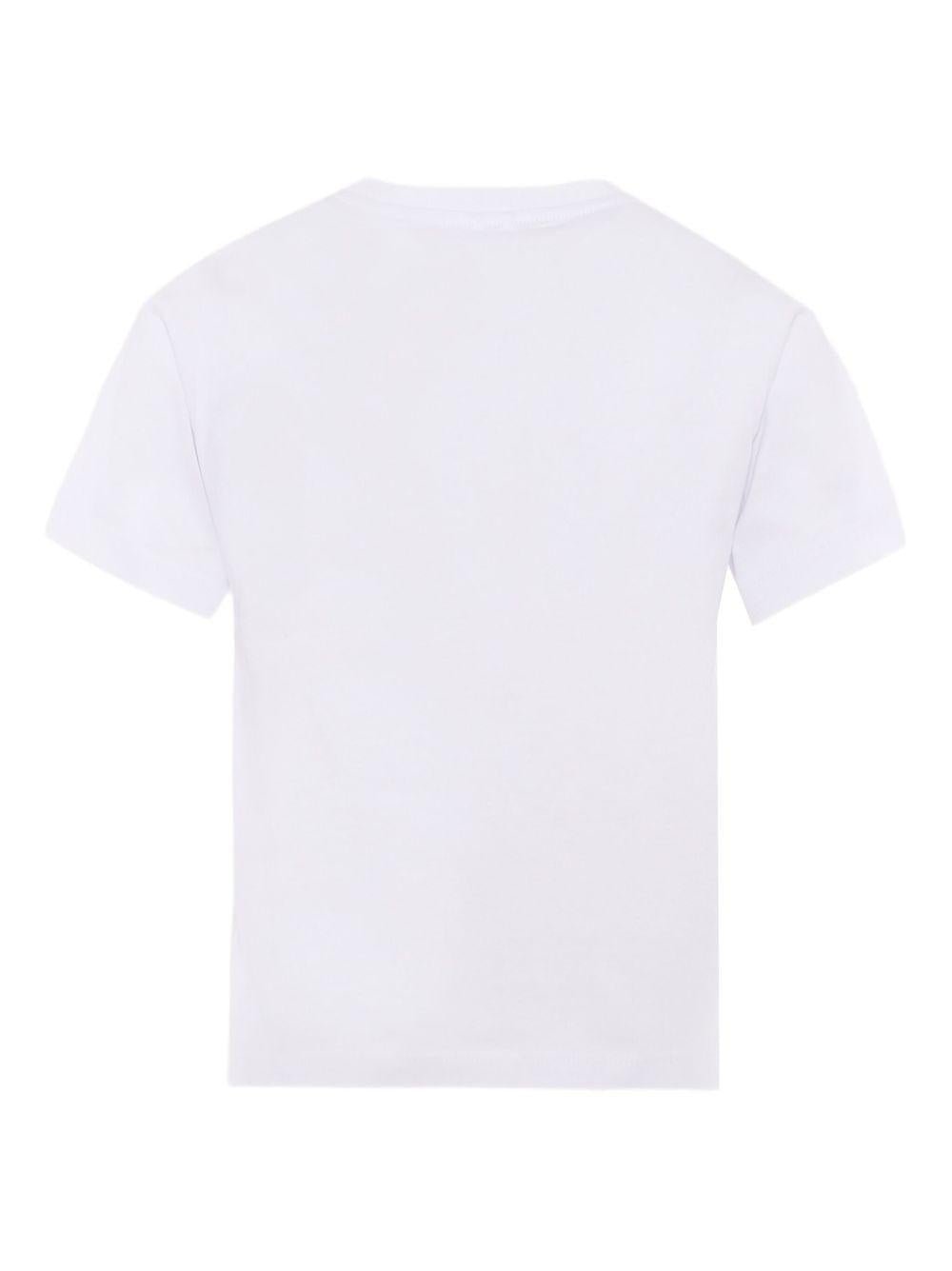T-shirt per bambino Stella McCartney Kids bianca con faccia da mostro - Rubino Kids