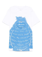 T-shirt per bambino Stella McCartney Kids bianca con stampa mostro - Rubino Kids