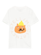 T-shirt per bambino Stella McCartney Kids bianco con stampa grafica - Rubino Kids