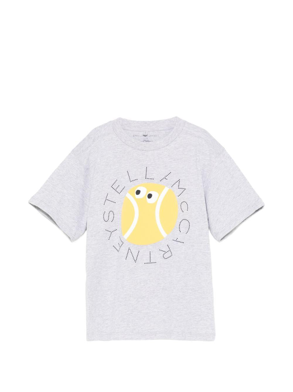 T-shirt per bambino Stella McCartney Kids grigia con stampa grafica - Rubino Kids